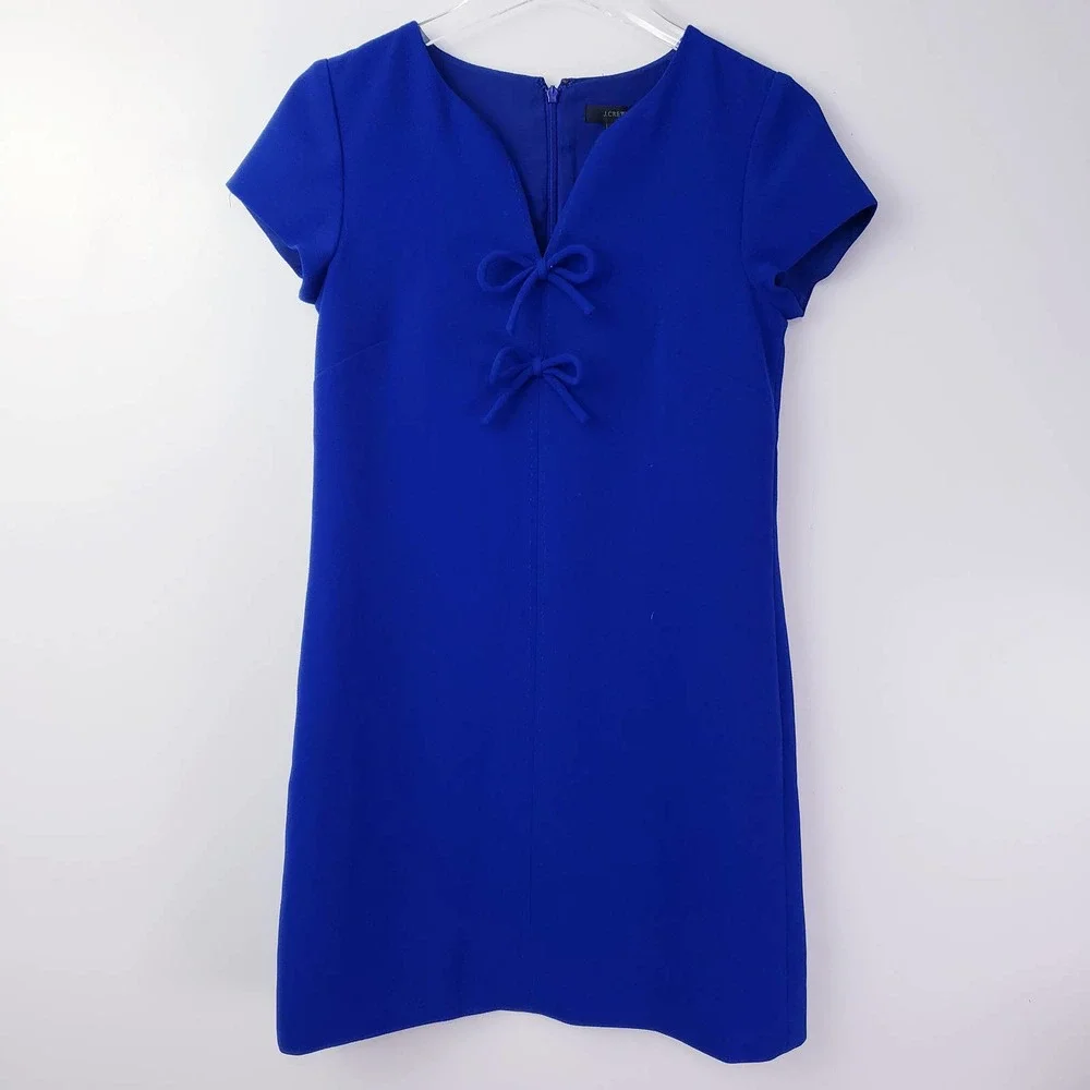 J. Crew Royal Blue Short Sleeve Shift Dress